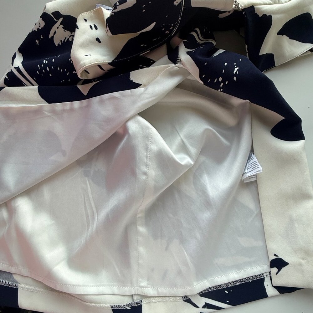 Bardot Floral Midi Dress Womens M Navy & Ivory Sleeveless Cocktail Australian Fa - Picture 9 of 12